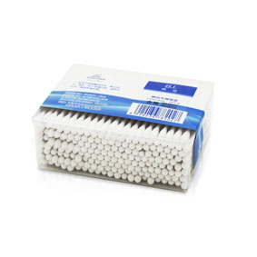 wood stick cotton buds plastic tube pack2