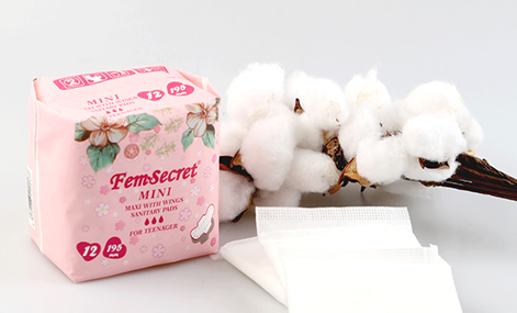 100 cotton feminine pads